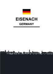 Naklejka premium Eisenach Skyline 