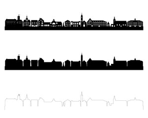 Naklejka premium Eisenach Skyline 