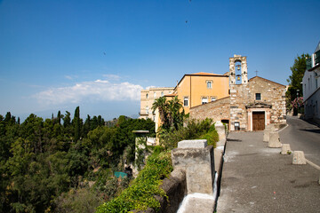 historic old town Taormina  in Messina region of Sicily