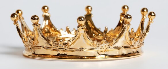 The luxurious gold crown emphasizing royalty and elegance in stunning detail.