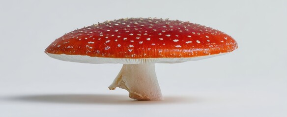 The vibrant red mushroom showcasing intricate details and natural beauty.