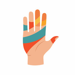 Obraz premium Colorful Hand Illustration Abstract Art Design with Geometric Patterns