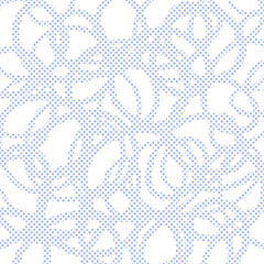 青いドットラインのスパイラル背景イラスト