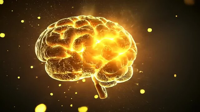 Illuminated brain graphic