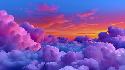 Dramatic Sky With Pink Cloudscape At Sunset Colorful Sky Abstract Background