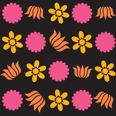 Florar Vektor. Abstract Floral Background Design with Artistic Botanical Elements