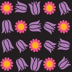 Florar Vektor. Abstract Floral Background Design with Artistic Botanical Elements