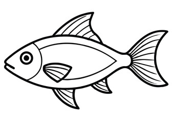 Simple Clean Black and White Line Drawing