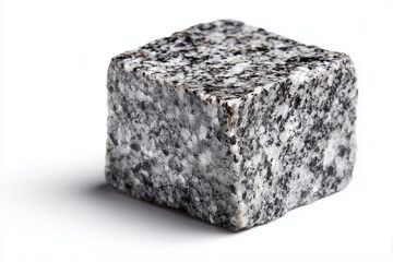 Selective focus granite isolated on white background.