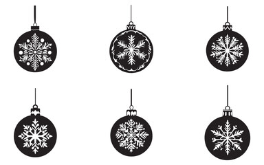 set of christmas balls