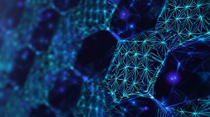 Neon fractal geometric pattern