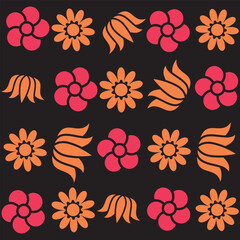 Florar Vektor. Abstract Floral Background Design with Artistic Botanical Elements