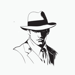 man wearing suit and hat