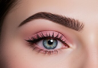 Fototapeta premium A macro shot of thinly plucked y2k-style eyebrows