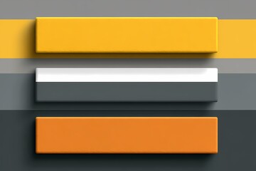 Sunlit Ochre, Slate Gray & Ebony Stripes with Crisp White Divider
