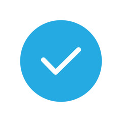Blue Verified Badge Icon &ndash; Social Media Approval Symbol with White Check Mark in Rounded Star for Verified Profiles, Trusted Accounts, and Official Pages, Vector Illustration on Transparent Background