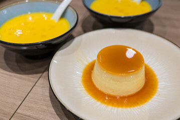 Delicious Asian dessert mango pomelo sago and pudding