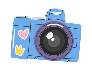 Hand drawn old-fashioned digital camera