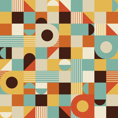 Vintage record seamless art pattern for funky retro album covers
