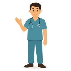 Fototapeta premium hospital nurse vector