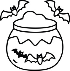 halloween coloring pages, for kids, illustration
