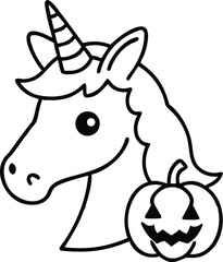 halloween coloring pages, for kids, illustration