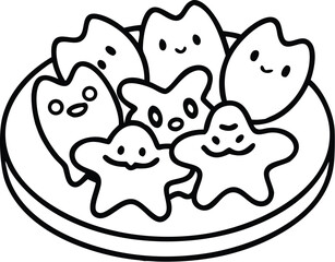 halloween coloring pages, for kids, illustration