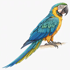 Obraz premium blue and yellow macaw isolated
