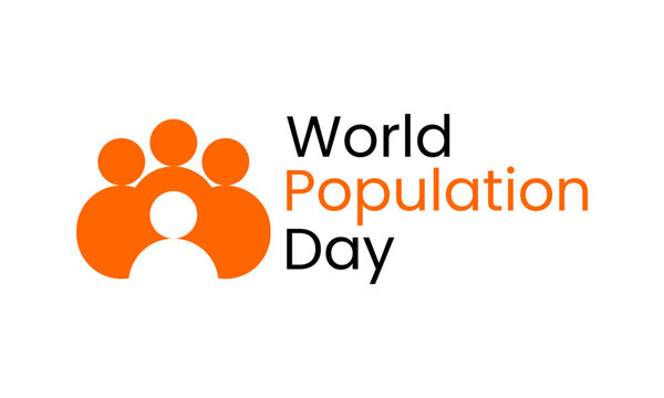 Minimalist World Population Day Reminder with Silhouettes