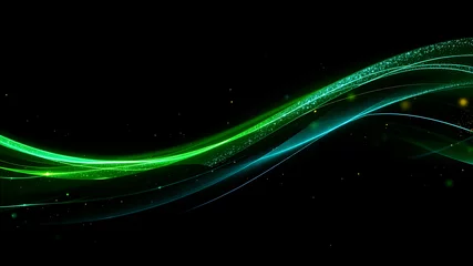 Fotobehang Ombre Black dark blue green emerald petrol teal lime yellow white abstract background. Color gradient ombre blend. Line stripe. Bright light flash glow glitter neon metallic. Noise grain mesh. Christmas  © Adombiz PNG