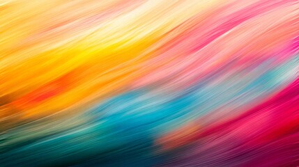 Vibrant blurred diagonal brushstrokes of acrylic paints, multicolored design