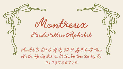 Cursive script alphabet typography vector illustration. Logo, wedding or poster elegant modern english handwritten design.