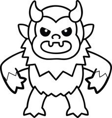 Fototapeta premium halloween coloring pages, for kids, illustration