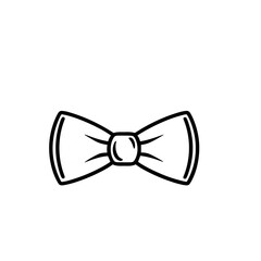 Classic black and white illustration of a bow tie.