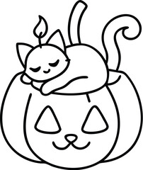 halloween coloring pages, for kids, illustration