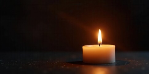 Reflected candle flame, white bloom, dark backdrop, art, photography, light