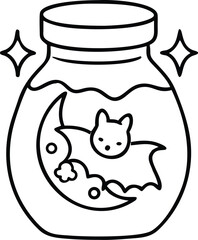 halloween coloring pages, for kids, illustration