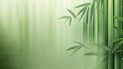 Obraz premium Serene Green Bamboo Forest, A Calming and Natural Environment Illustration