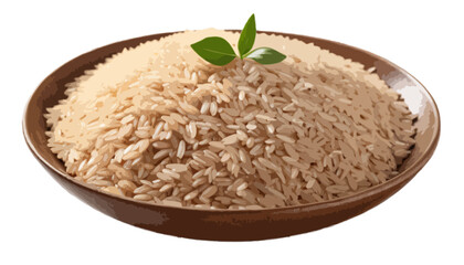 Rice food isolated on transparent background