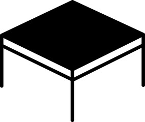 Tent camp silhouette black icon. Isolated tent outdoor military holiday camping vacation icon vector.