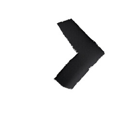 Abstract Right Arrow Shape with Rough Edges on Black Background