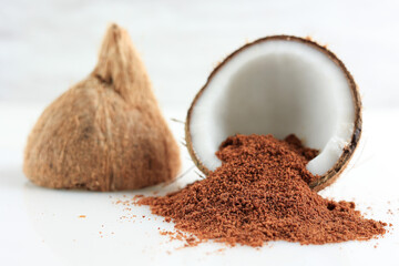 Coconut Granulated Sugar on Half Coconut