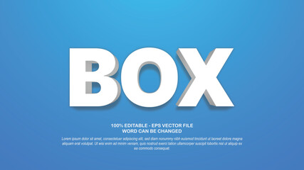 Blue Box Editable Text Effect