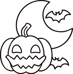 halloween coloring pages, for kids, illustration