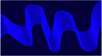 Wavy Blend Abstract Curved Background Blue Color Design Vector Illustration
