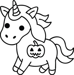 halloween coloring pages, for kids, illustration