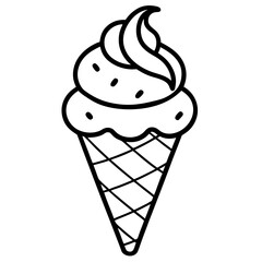 Clean Line Ice Cream Vector Icon