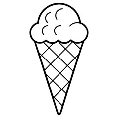 Clean Line Ice Cream Vector Icon