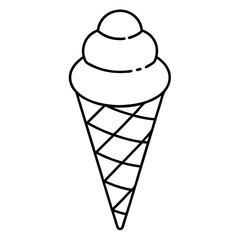 Clean Line Ice Cream Vector Icon