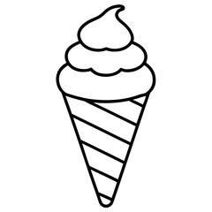 Clean Line Ice Cream Vector Icon
